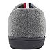 Women's Comfort Polar Fleece Slip on Slippers Color Block Memory Foam House Loafers Shoes w/ Indoor, Outdoor Sole Gray Medium
