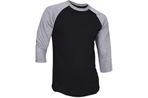 DREAM USA Men's Casual 3/4 Sleeve Baseball Tshirt Raglan Jersey Shirt