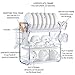 Dish Drying Rack 3-Tier Chrome Dish Drainer Rack Kitchen Storage with Drainboard and Cutlery Cup 16.59.817.7