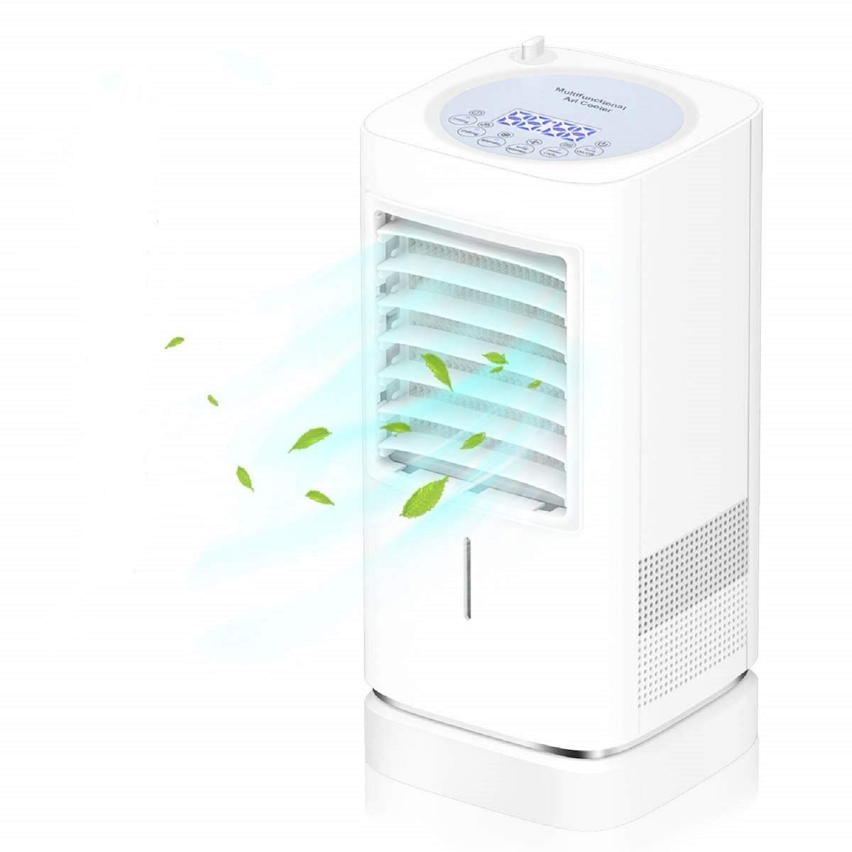 Portable Air Conditioner Fan, Mini Personal Evaporative Air Cooler Small Desktop Cooling Fan with Nightlight and Humidification Function, Super Quiet Personal Table Fan Mini Air Circulator Cooler