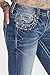 Miss Me Jeans Women's Garden View Floral Embroidered Medium Wash Straight Leg (28)