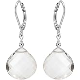 GemInspire Elegant Natural Gemstone Teardrop Earrings for Women Lightweight Durable Hypoallergenic 925 Silver Leverback Perfect Gift for Mom Wife Girlfriend