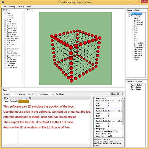 iCubeSmart 3D8P Led Cube Light DIY Kit with Animation Editing Tool 8x8x8 Electronic Toy for Kids and Teenagers Study Design Lesson Kits Chip LED (Finished KIT)