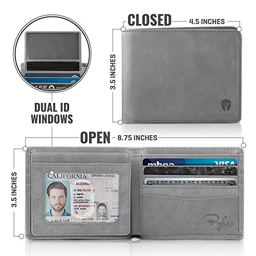 Bryker Hyde 2 ID Window RFID Wallet for Men, Bifold Top Flip, Extra