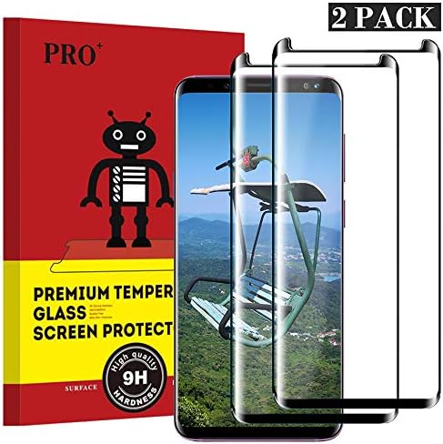 Galaxy S9 Screen Protector, [2 Pack] 9H Tempered Glass Screen Film, [Bubble Free] [Case Friendly] [Easy Installation] [3D Curved] Screen Protector for Samsung Galaxy S9