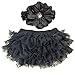 Wennikids Lace Ruffle Diaper Cover Bloomer and Headband SET for Baby Girls Large Black