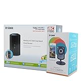 D-Link Wireless Day/Night WiFi Camera & Remote View (DCS-934L) + Wireless AC 1000 Mbps Home Cloud App-Enabled Dual-Band Broadband Router (DCS-820L) - Home Surveillance Bundle