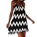Ayliss Womens Backless Mono Printed Tassel Hem Cami Dress Beach Bikini Cover Up