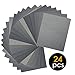 24pcs Wet Dry Sandpaper, 9 x 11 Inch Assorted Sandpaper Sheets 400 600 1000 1200 1500 3000 Grit for Automotive Sanding, Metal Polishing, Wood by BAISDY