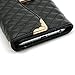 iPhone 6 Plus Case,iPhone 6 Plus Wallet Case,CASELAND Handbag Wallet Flip PU Leather Case Crystal Button Case for iPhone 6/6s Plus [5.5 Inch] Black,with Chain and Sling