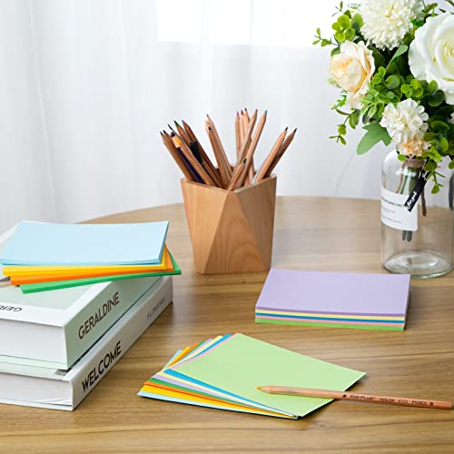 Koogel 180 Blätter Blanko Karteikarten, Lernkarten Moderationskarten 9 Farben farbig sortiert Rechteckig 150mm x 100mm für Vokabel Lernen Büro Schule Präsentation Moderation