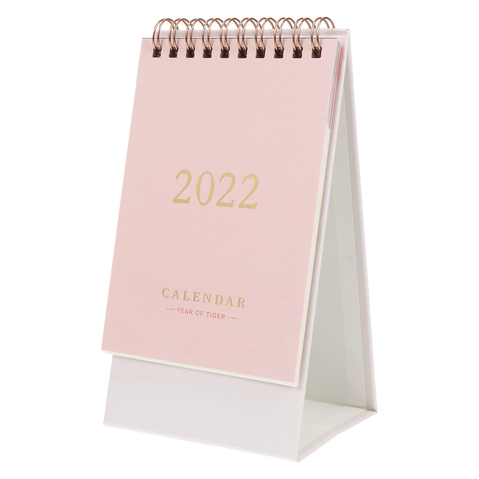 NUOBESTY 1Pcs Professional Desk Calendar 2020.7-2021.12 Creative Desktop Paper Calendar Mini Table Calendars Desk Coil Yearly Agenda Organizer - 10x7.5x6cm White