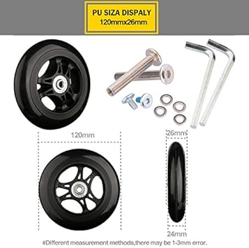 rolling luggage replacement wheels