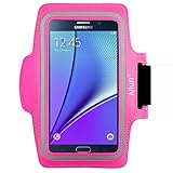 Galaxy Note 5 Armband,Galaxy Note 5 Armband,by Ailun,Feartured with Sport Scratch-Resistant Material,Slim Lightweight,Dual Arm-Size Slots,Sweat Resistant&Key Pocket,with Headphone Ports[Rose]