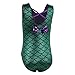 BAOHULU Girls Sparkle Mermaid Dancing Gymnastics Tank Leotards (8A(Recommended age 6-8Y), Green)