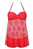 EBMORE Women's Lace Tankini Pin Up Cover-Up Swim Dress Swimsuit