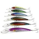 Aorace 6pcs/lot Pesca Deep Sea Fishing Lure Kit Fishing Bait Hook 2/0# Minnow Fishing Tackle 16.5cm/33.4G 1pc
