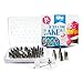 NIKOCAKE 52pcs Cake Decorating Set, Stainless Steel Icing Piping Tips, 2 Flowers Nails, Coupler, Cleaning Brush and Storage Case for Beginners and Professionals, Use For Decoration Cupcakes, Fondants