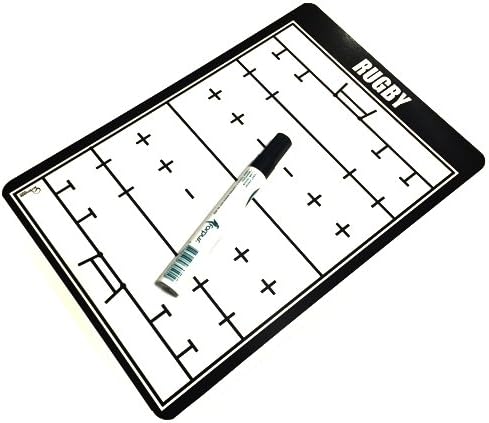Acrilsports Dry Erase double Sided Coaching Board (A4 (8.267x11.692 inches), Rugby)