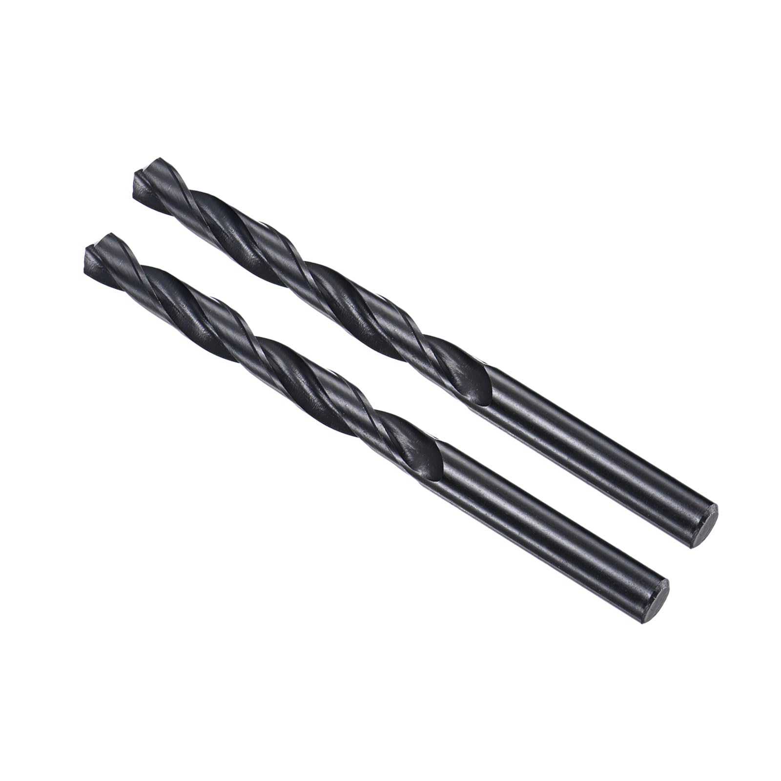 CoCud 6542 High Speed Steel Twist Drill Bits, 9.3mm Diameter 125mm Length, Black Oxide Straight Twist Jobber Drill Bit - (Applications: for Metal Woodwork Plastic Aluminum), 2-Pieces