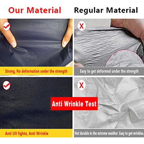 uxcell 3XXL 5.3M 190T Black Stormproof Breathable Outdoor Indoor Car Cover