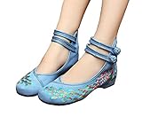 AvaCostume Peacock Embroidery Spangly Beading Girls Platform Prom Dress Shoes