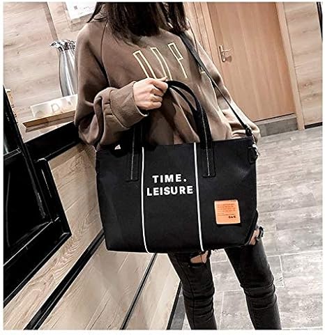 Amazon Co Jp Yan キャンバスカジュアル多機能ショルダーバッグレディースハンドバッグ ブラック 色 Black ホーム キッチン
