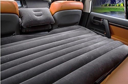 Scross PVC Inflatable Car Travel Air Bed Mattress Pillow Universal SUV Back Seat Couch with Repair Bag Compression Sacks
