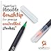 Craftamo Watercolor Brush Pens for Lettering, Painting, Coloring, Crafting & Calligraphy - 12 Premium Soft & Flexible, Real Brush Tipped Journaling Pens