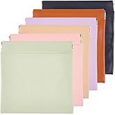 CALFOVERA 6 Colors PU Leather Pocket Cosmetic Bags Small Squeeze Top Coin Purse Portable Pouch Snap Closure Pouches Mini Leather Makeup Bags Waterproof Travel Cosmetic Organizer for Women