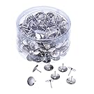 Outus Silver Steel Thumb Tacks for Office, DIY, Hanging Memos and Pictures Box of 300