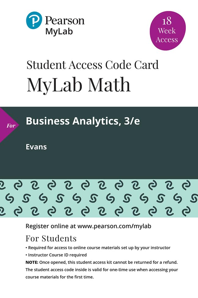 Business Analytics Mylabstat.+Etext