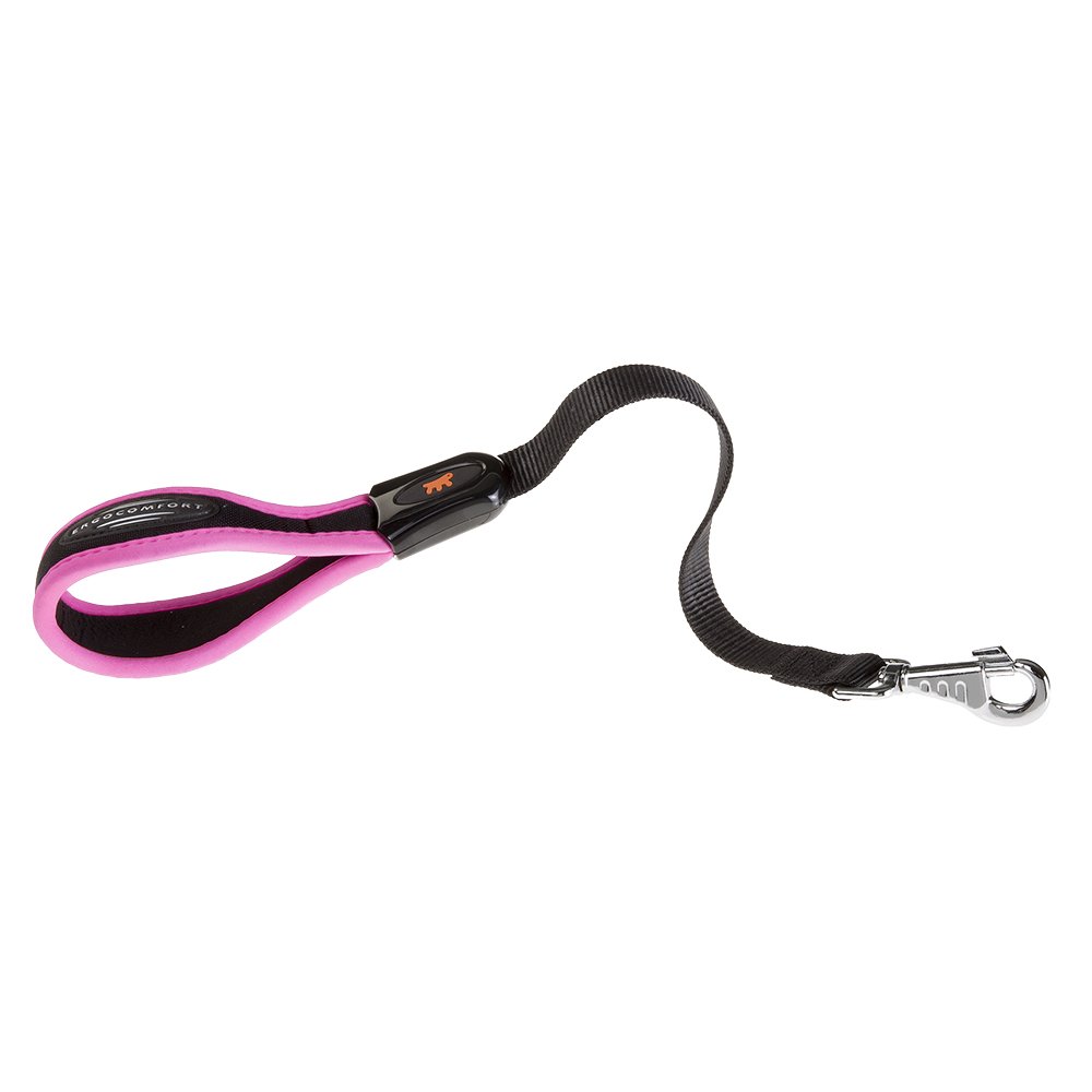 Ferplast ERGOFLUO GM Ergonomic Dog Lead - Secure Grip with Soft Padding - Anti-Abrasion - Extra-Resistant Finished Seams - Italian Design - 55 x 2.5 cm, Pink — image 1