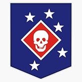 LAD Studio Marine Raiders Patch - WWII Window Bumper Sticker Decal 5""