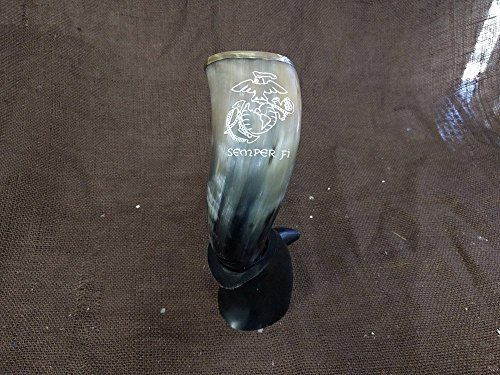 AleHorn Custom Personalized Engraved Viking Medieval Drinking Horn for Beer, Mead, Ale With Stand - Thumbnail 2