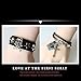 Lefinis Halloween Punk Antique Skull Stars Cross PU Leather Bracelet Unisex