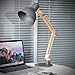 Tomons Swing Arm Desk Lamp, Wood LED Table Lamp, Reading Lights for Office, College Dorm, Living Room, Bedroom, Study, Bedside Nightstand Adjustable Lamp with 4W LED Bulb - Gray