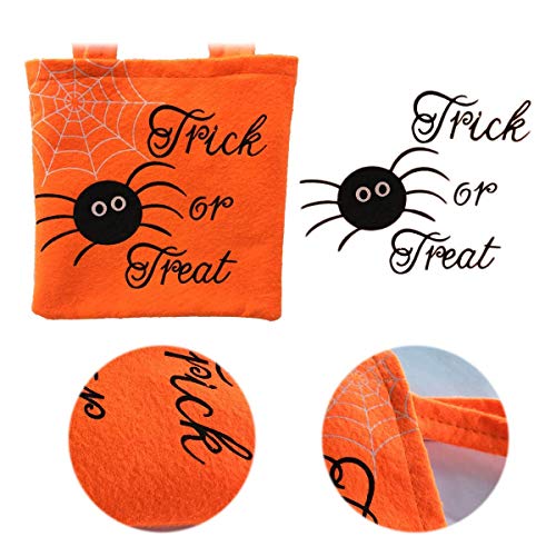 4 Pack Trick or Treat Handbags Bags Halloween Candy Handbag Pumpkin Candy Bucket for Kids