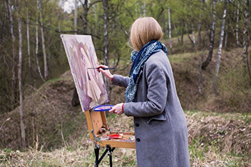 AIT Art Select Paint Brushes - Set of 4 Synthetic Sable Brushes - Handmade in USA - Compact Travel Set