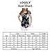 LOSRLY Women Floral Printed Tops Striped Blouse Short Sleeve T Shirt with Pocket-Navy Blue L 12 14