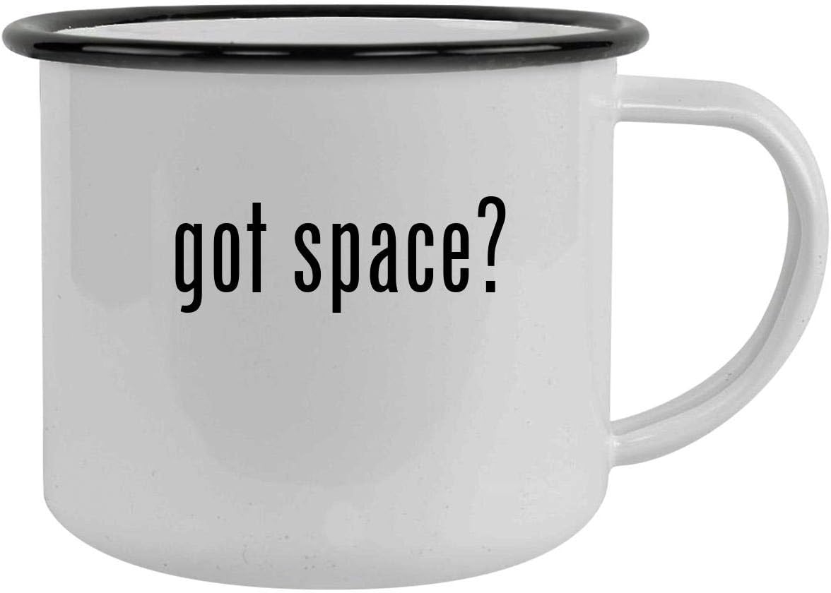 got space? - 12oz Camping Mug Stainless Steel, Black