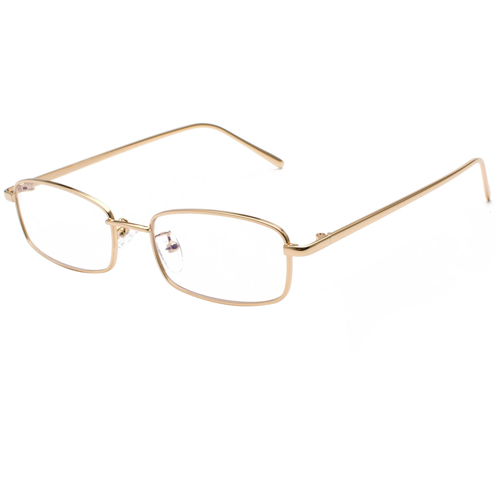 Ggpyyon Blue Light Blocking Glasses for Women Men,Gaming Computer Glasses Anti Glare Headache Eyes Strain Glasses with Blue Light Filter(Gold/Clear)