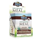 Garden of Life Organic Vegan Meal Replacement - Raw Plant Based Protein Powder, Chocolate, 10 Count Tray