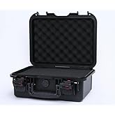 AxiGear 15in Waterproof Hard Case with DIY Customizable Foam Insert (13.5 x 10 x 6in Interior)