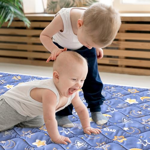 Premium Foam Baby Play Mat 79" X 71", Extra Large Activity Playmats for