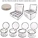 Woffit China Storage Containers - 6 Pack, Quilted Dinnerware & Stemware Set Bins for Packing Dishes and Glasses w/ 48 Felt Protectors - Essential Dish Supplies for Moving, Christmas, Seasonal Storage