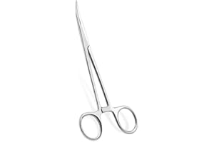 Qancekoo Curved Fishing Forceps Piercing Pliers Stainless Steel Fishing Hemostats for Nurses, Fishing Enthusiasts, Crafts