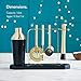 VonShef Premium Cocktail Shaker Barware Set with Display Stand, Includes Cocktail Kit: 16oz Shaker, Muddler, Bar Spoon, Hawthorne Strainer, 1oz Jigger and Recipe Book – Black and Gold