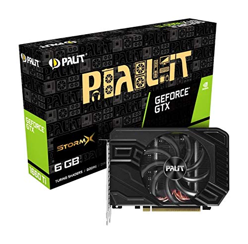 Palit GeForce GTX 1660 Ti StormX 6 GB GDDR6 Graphics Card, DisplayPort, HDMI, Dual-Link DVI-D