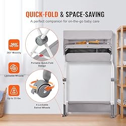VEVOR Baby Changing Table, Folding Diaper Changing